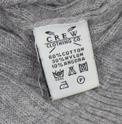 Crew Clothing Co. Women's Grey V-Neck Jumper Size 14