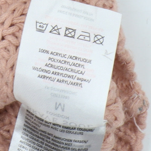 Brave Soul Women's Pink Roll Neck Jumper M