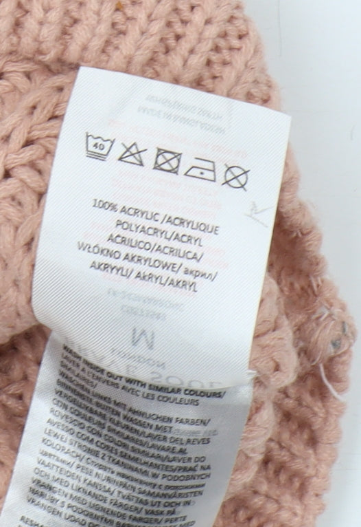 Brave Soul Women's Pink Roll Neck Jumper M