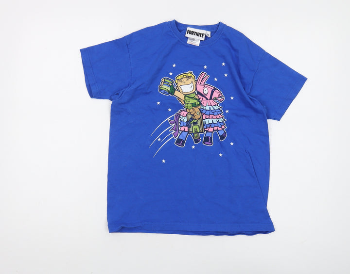 Fortnite Boys Blue Medium Graphic Print T-Shirt