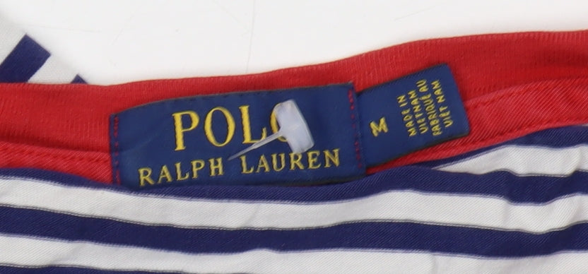 Ralph Lauren Men's Striped Cotton T-Shirt, Medium Blue