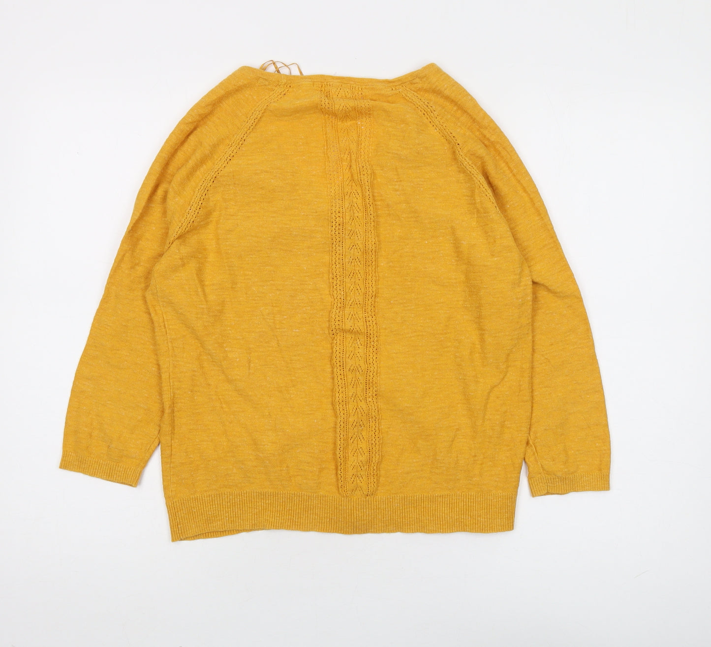 Fat Face Women's Yellow Cardigan Size 12 Button Casual