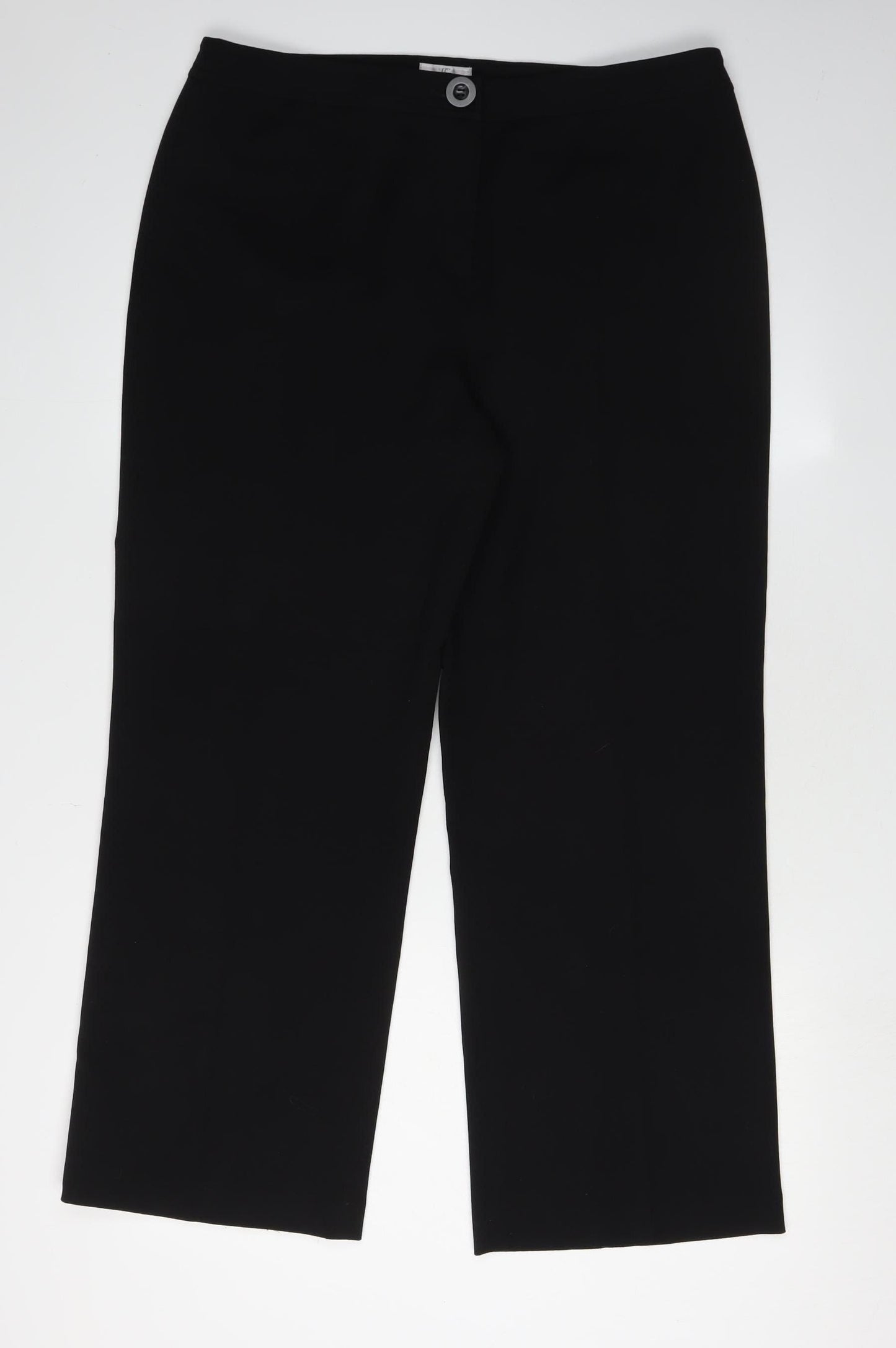 CC Women's Black Straight Trousers Petite Size 14