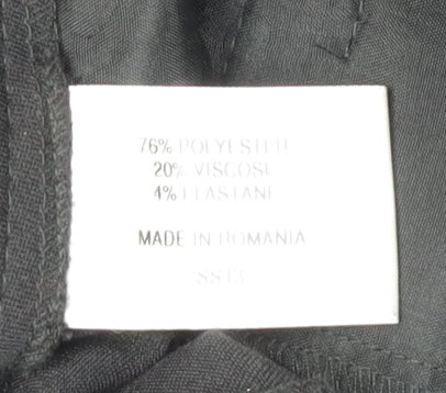 CC Women's Black Straight Trousers Petite Size 14