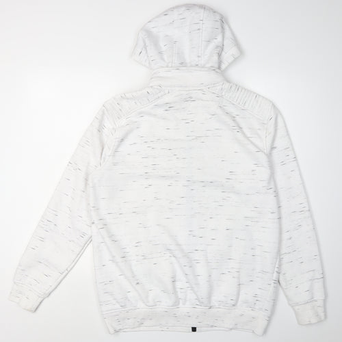 Connor Men's White Full Zip Hoodie, M, Regular Fit, Comfortable