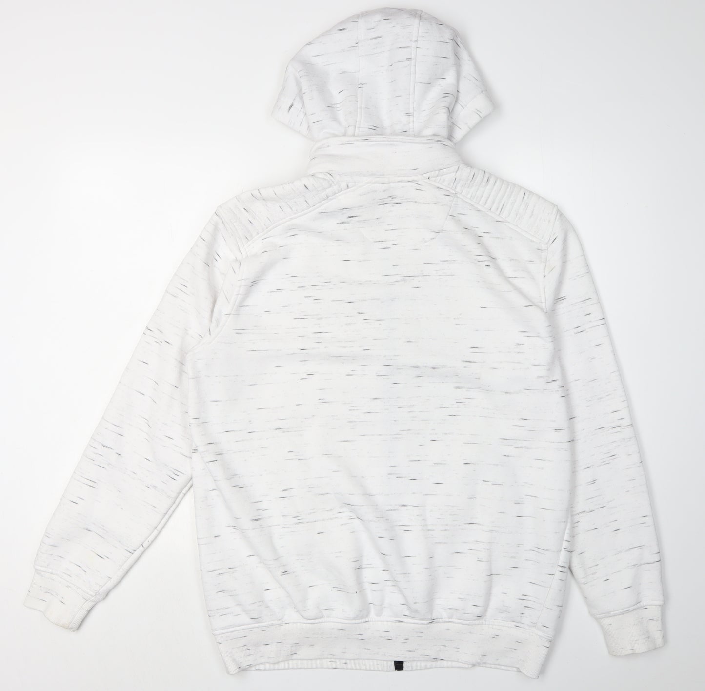 Connor Men's White Full Zip Hoodie, M, Regular Fit, Comfortable