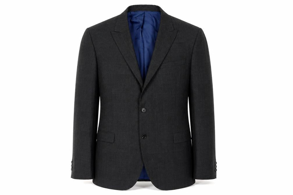 Front view of Cedarwood State Men's Grey Check Blazer, size 44R