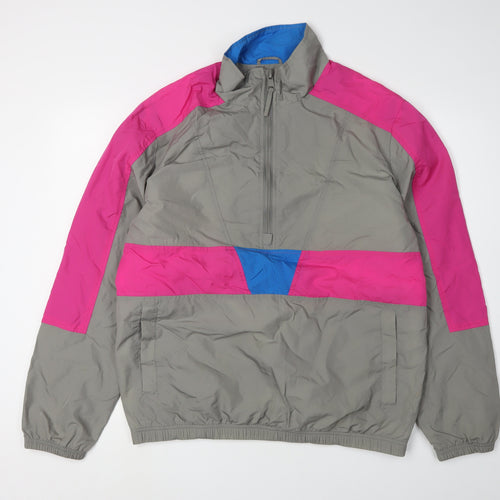 Topman Men's Grey 80s Windbreaker Jacket M