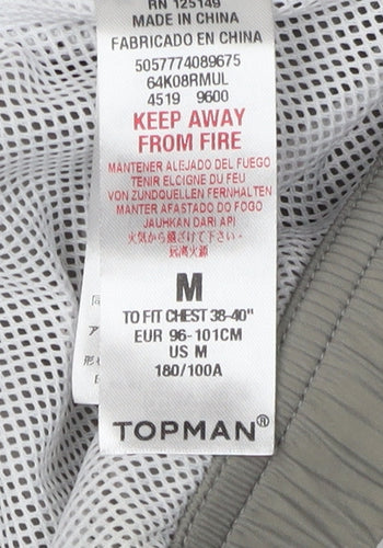 Topman Men's Grey 80s Windbreaker Jacket M