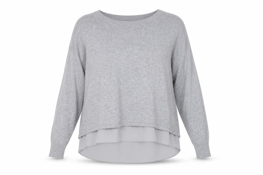 Front view of Marks & Spencer Grey Women's Cardigan, size 12, Regular