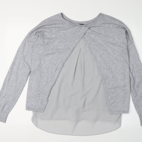 Marks and Spencer Grey Women's Cardigan Size 12 Regular