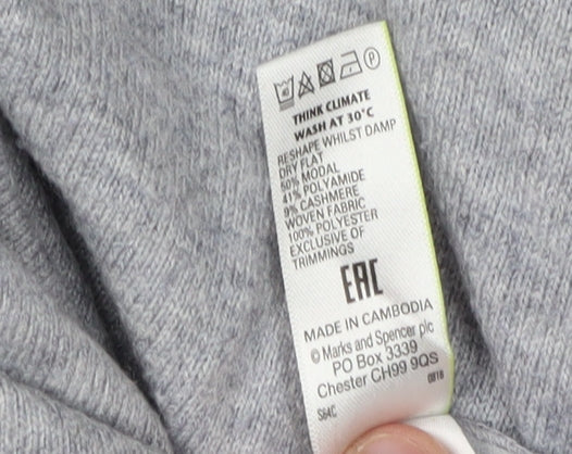 Marks and Spencer Grey Women's Cardigan Size 12 Regular