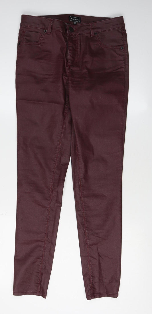 Warehouse Women's Red Skinny Trousers Size 12