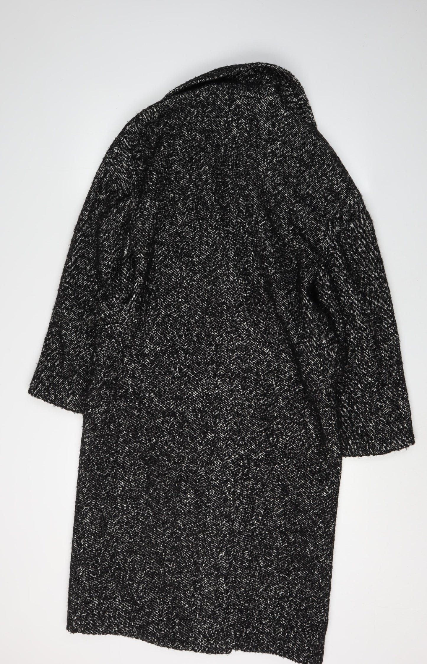 Zara Women's Black Mid-Length Pea Coat, Size XS