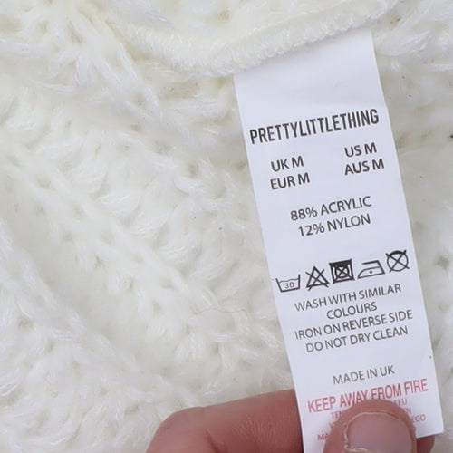 PrettyLittleThing Women's White Pullover Jumper M