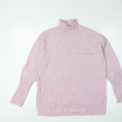 Marks and Spencer Women's Pink High Neck Jumper S