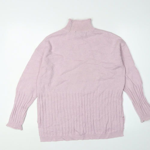 Marks and Spencer Women's Pink High Neck Jumper S