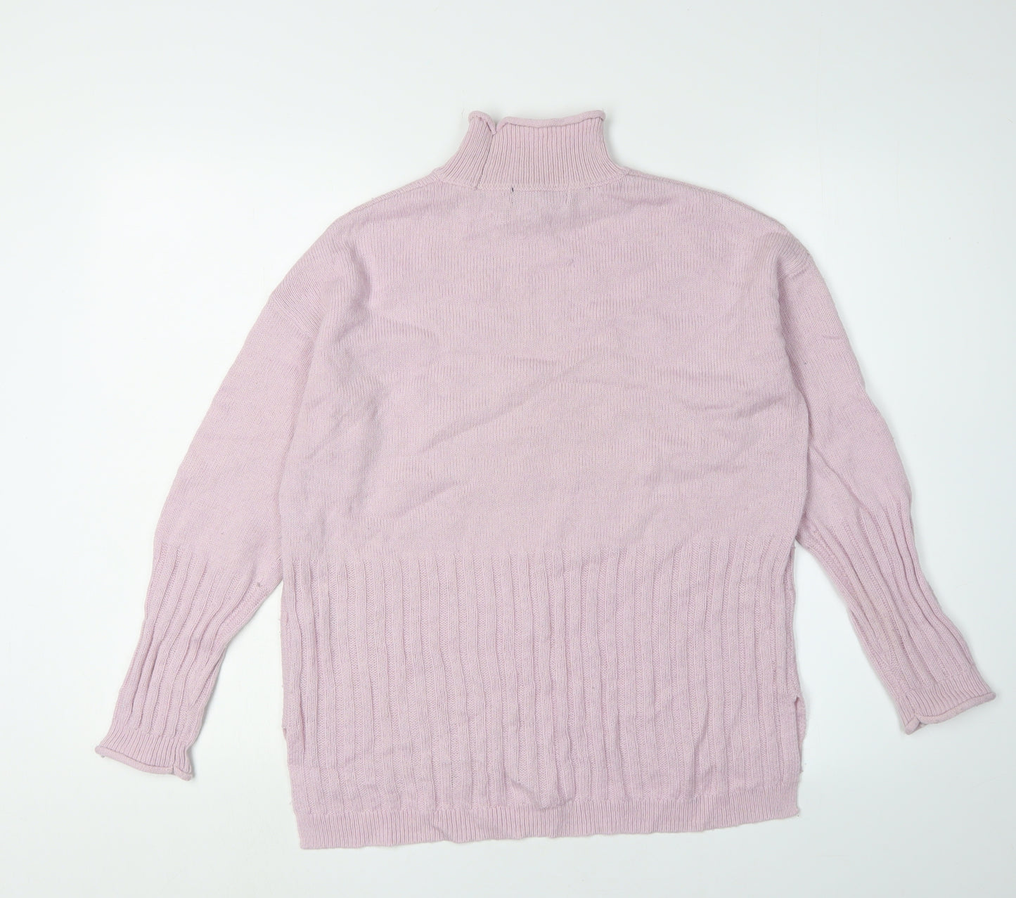 Marks and Spencer Women's Pink High Neck Jumper S
