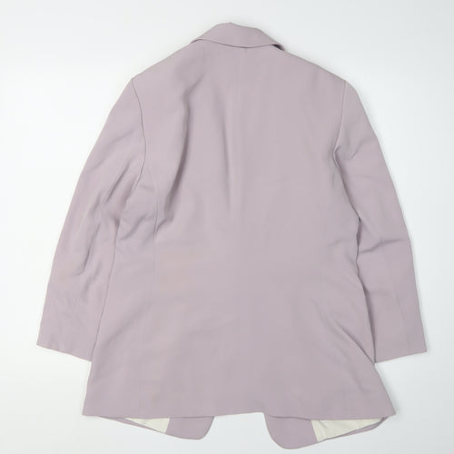 H&M Women's Purple Blazer Size 12 Regular Lined