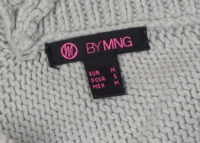 BY MNG Women's Grey V-Neck Pullover Jumper, Size 12