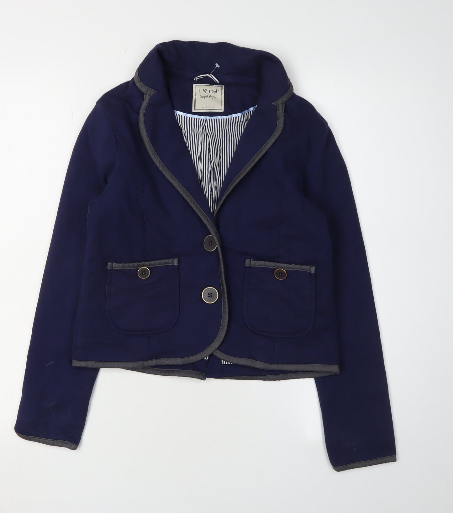 Next Girls Blue Cotton Blazer, 12 Years - Casual Style