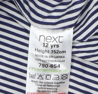 Next Girls Blue Cotton Blazer, 12 Years - Casual Style