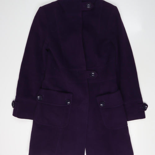 Next Women Purple Wool Overcoat Size 10
