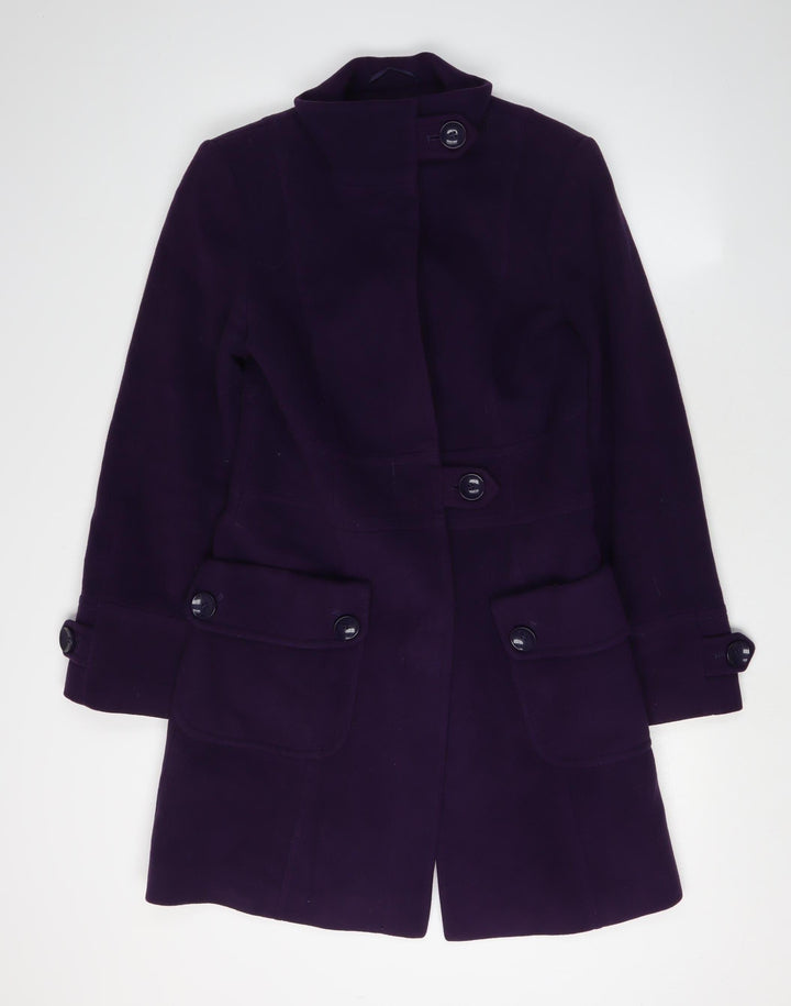 Next Women Purple Wool Overcoat Size 10