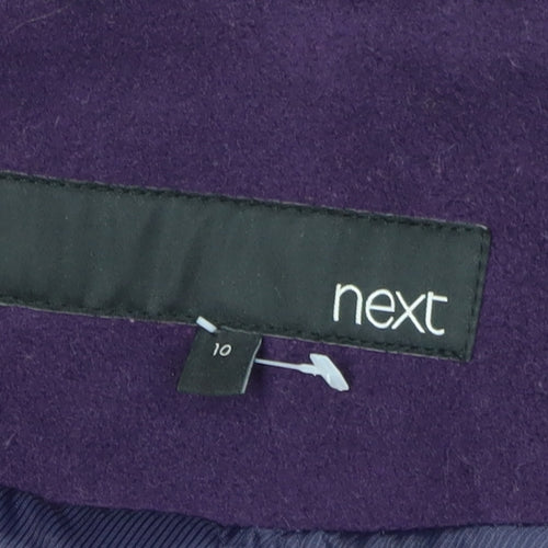 Next Women Purple Wool Overcoat Size 10