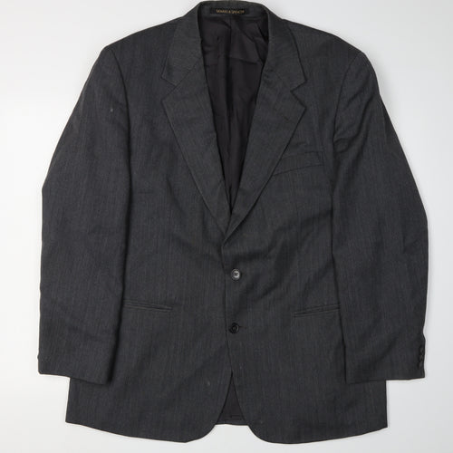 Marks and Spencer Men's Grey Blazer, Size 44R, Vintage