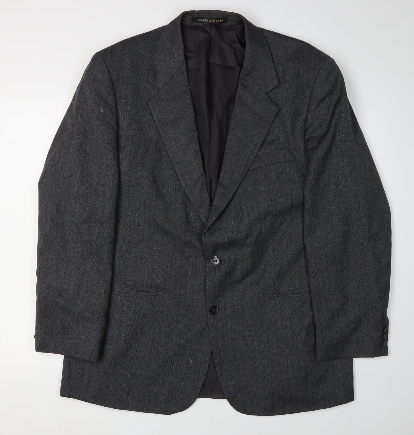 Marks and Spencer Men's Grey Blazer, Size 44R, Vintage