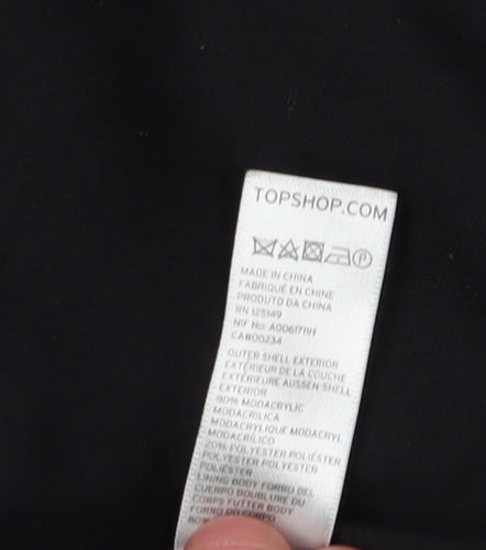 Topshop Women's Black Basic Jacket Size 6