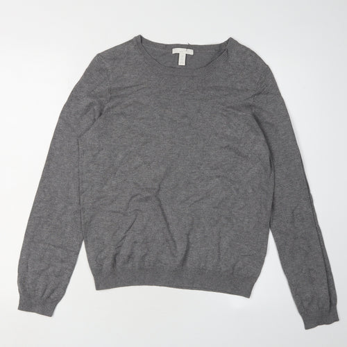 H&M Women's Grey Pullover Jumper, M, Crew Neck