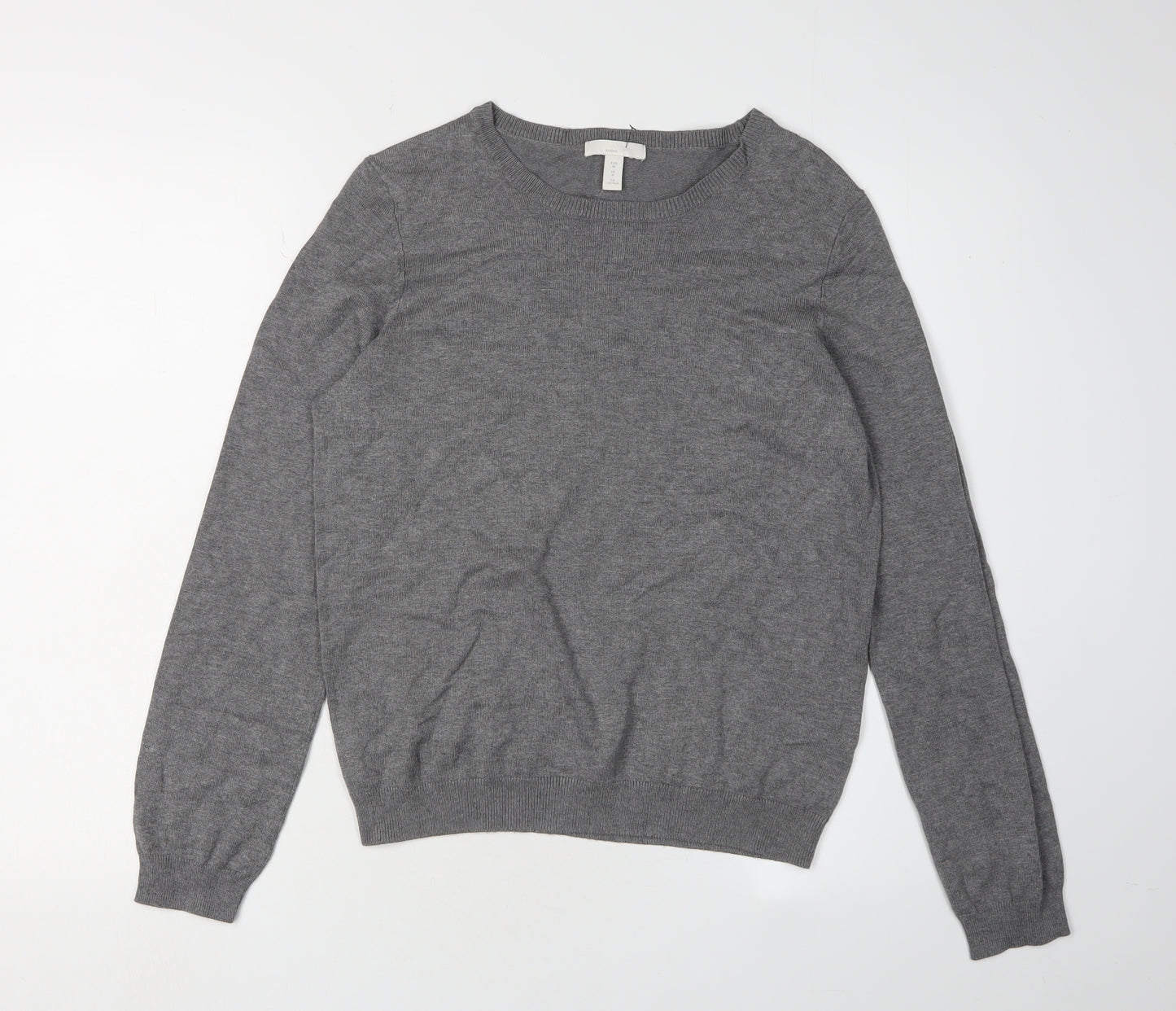 H&M Women's Grey Pullover Jumper, M, Crew Neck