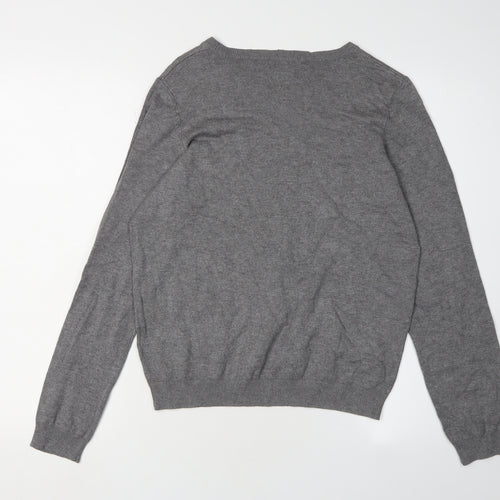 H&M Women's Grey Pullover Jumper, M, Crew Neck