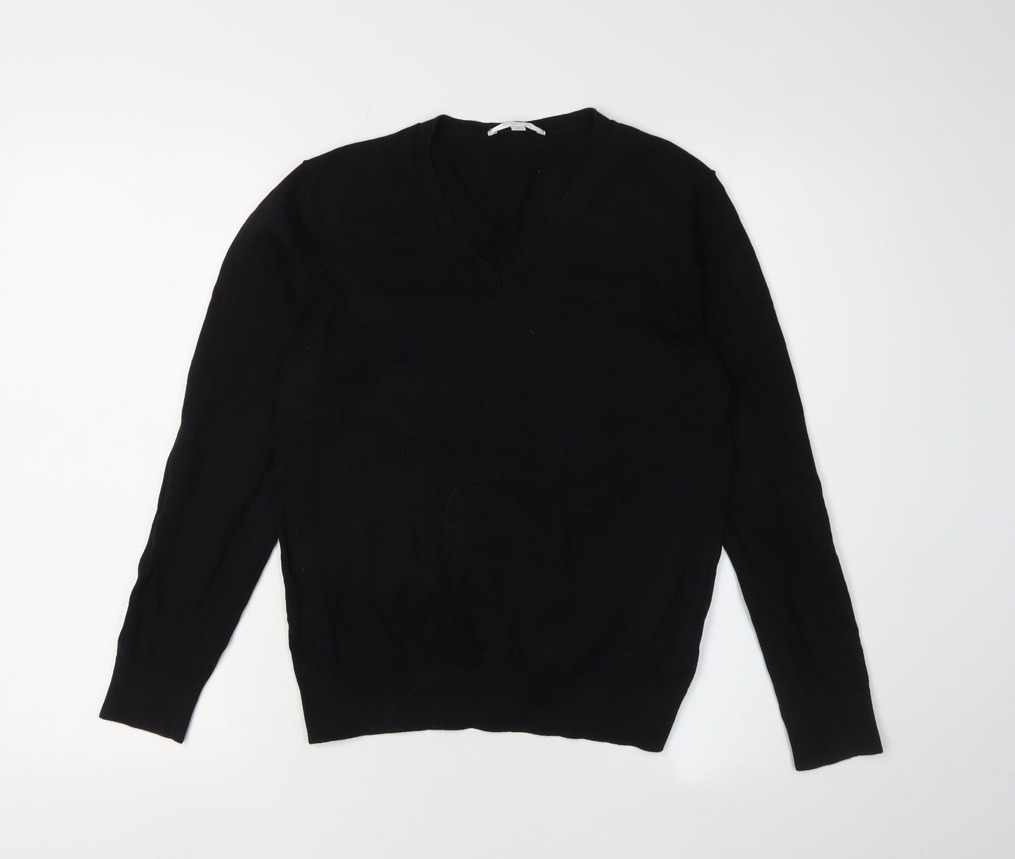 Uniqlo Women's Black V-Neck XL Knit Jumper