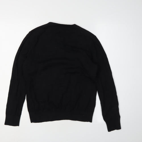 Uniqlo Women's Black V-Neck XL Knit Jumper