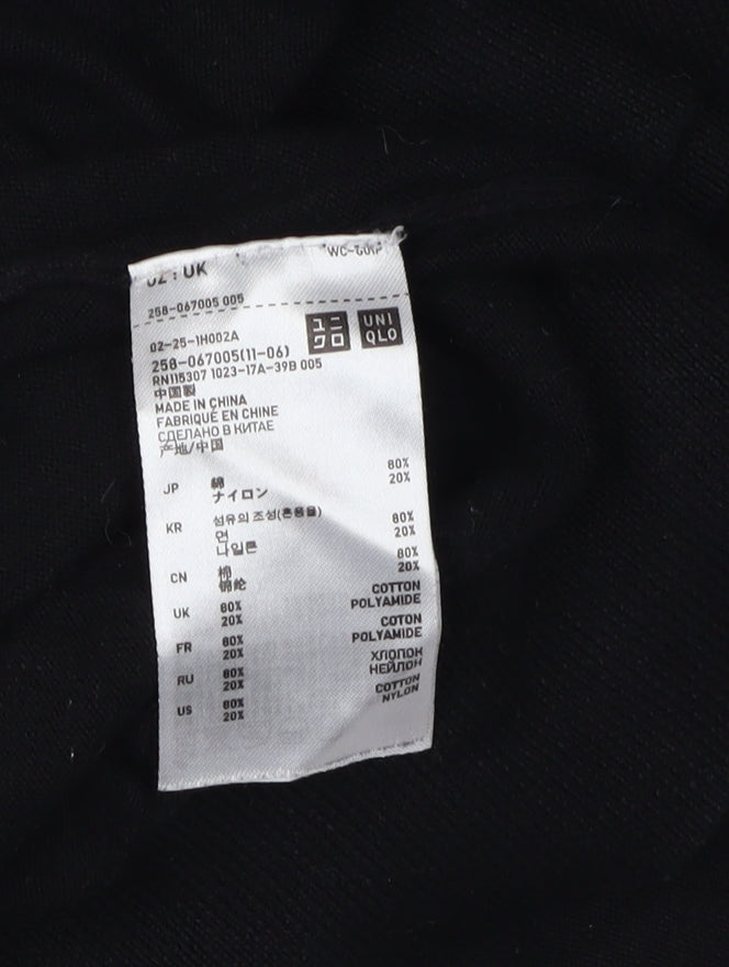 Uniqlo Women's Black V-Neck XL Knit Jumper