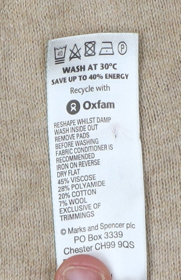 Marks and Spencer Women's Beige Cardigan Size 16