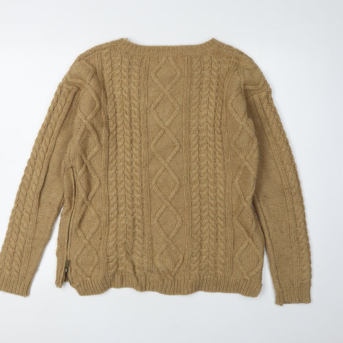Next Women's Beige Cable-Knit Pullover Jumper Size 12