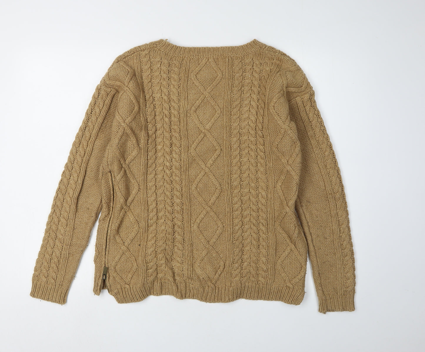 Next Women's Beige Cable-Knit Pullover Jumper Size 12