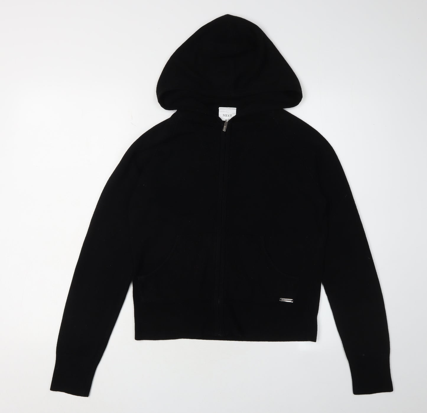 Next Women's Black Full Zip Hooded Jumper Size 14