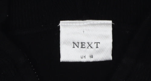 Next Women's Black Full Zip Hooded Jumper Size 14