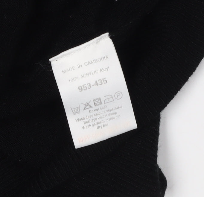 Next Women's Black Full Zip Hooded Jumper Size 14