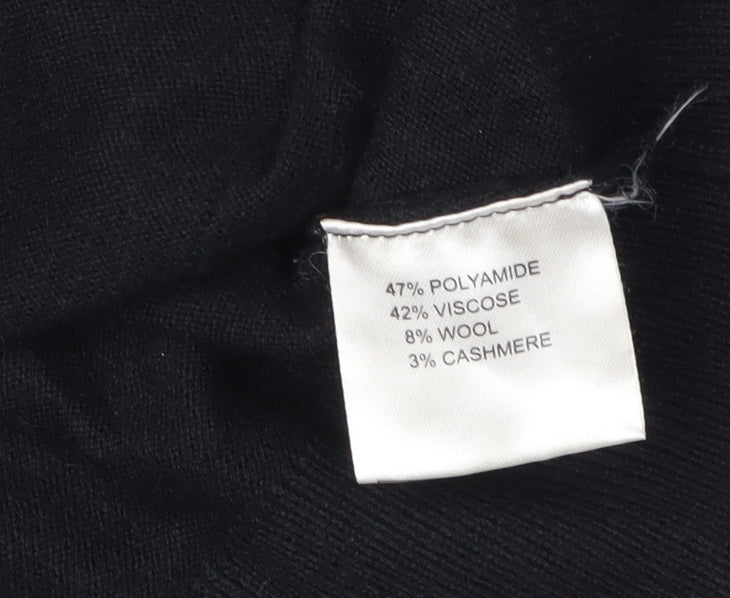 First Avenue Women's Black Cardigan M V-Neck Long Sleeve