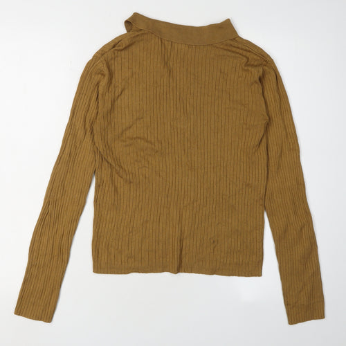 JDY Women's Brown V-Neck Pullover Jumper, M