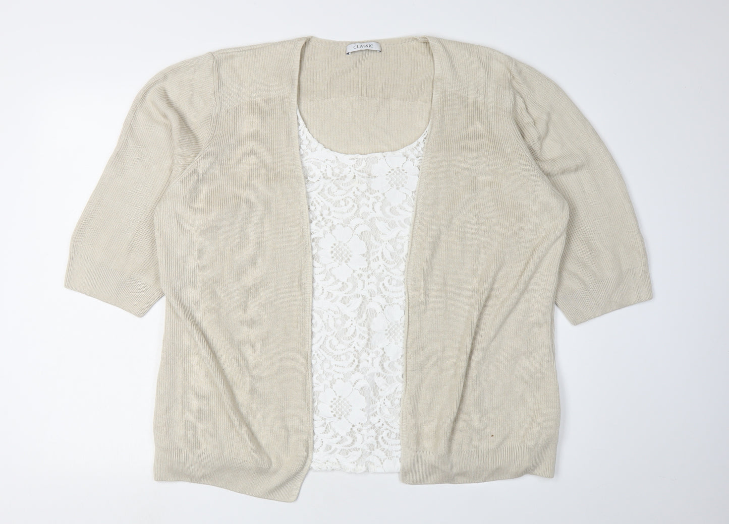 Marks and Spencer Women’s Beige Cardigan Size 22
