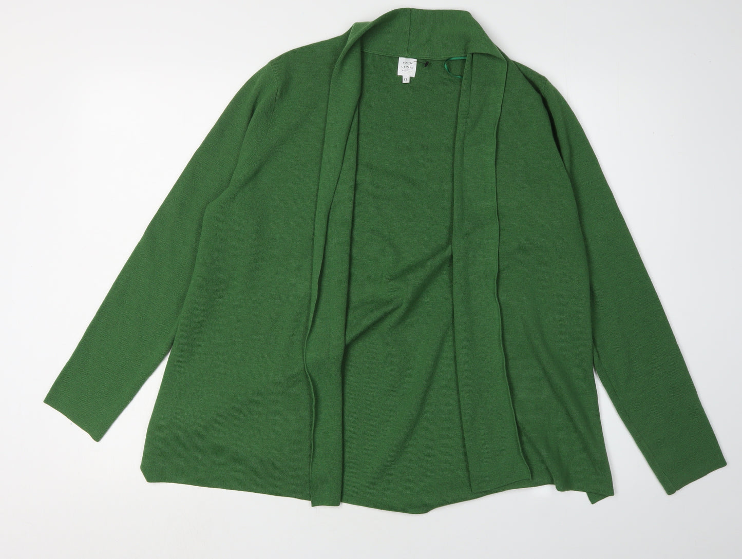 John Lewis Women's Green Long Sleeve Cardigan Size 12