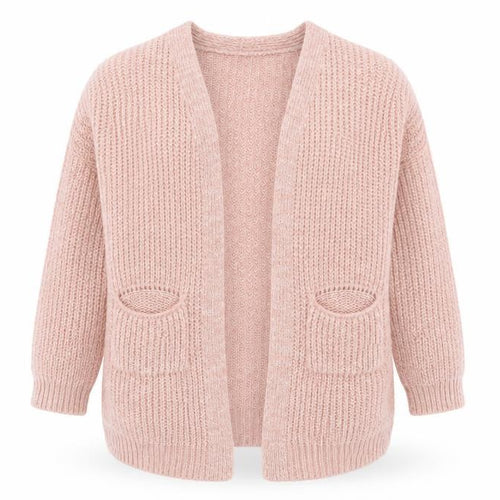 Boohoo Women's Pink Cardigan Knit Jumper M