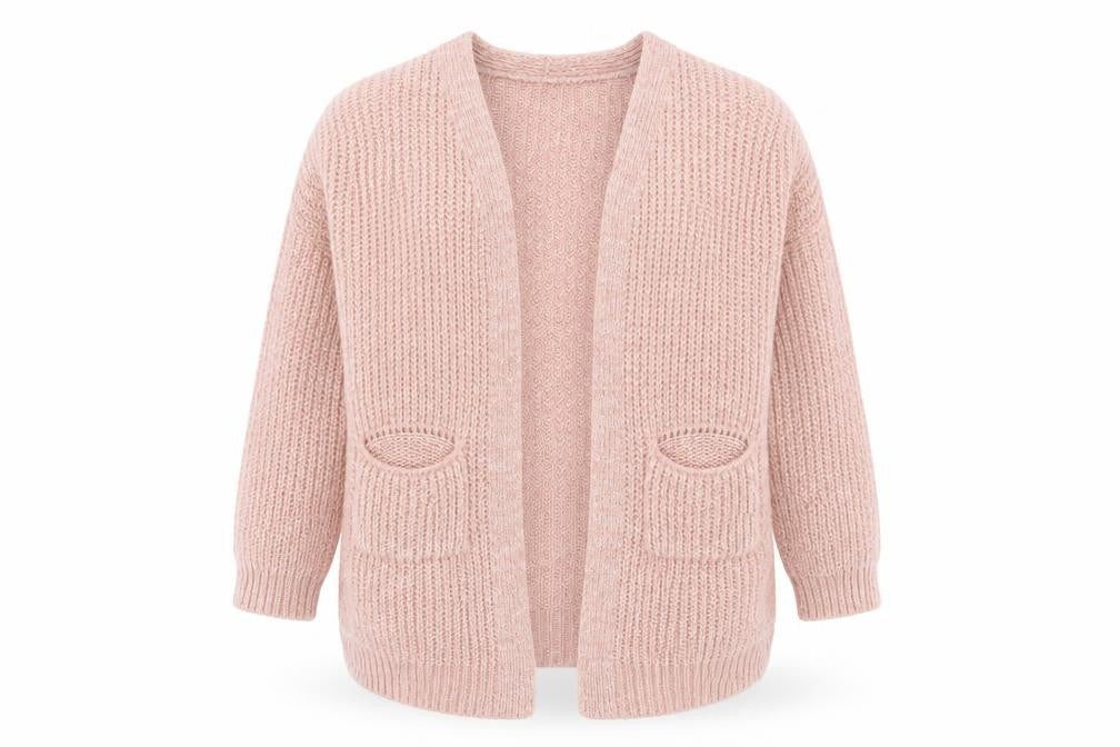Boohoo Women's Pink Cardigan Knit Jumper M